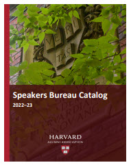 Cover of Speakers Bureau Catalog with title and ivy